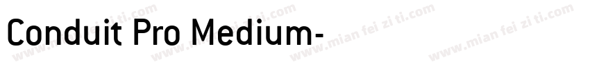 Conduit Pro Medium字体转换